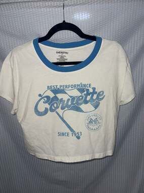 Chemistry Chevrolet Corvette Best Performance Since 1953 Cropped Ringer T-Shirt